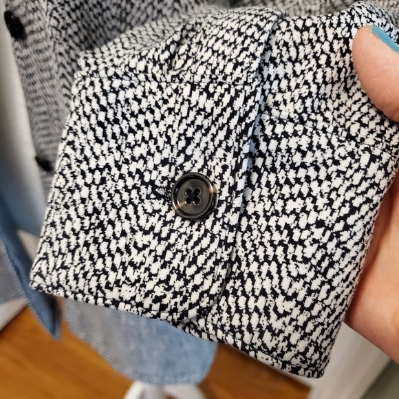 NWT Athleta Black & White Textured Shirt Jacket Size XL, Retail $149.00, Casual - Picture 5 of 12
